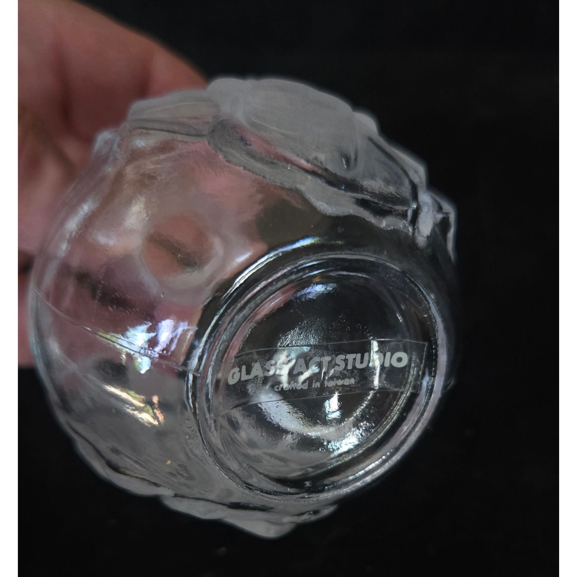Glass Act Studio Perfume Bottle Frosted Flower Stopper & Florals