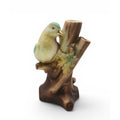 Vintage Ceramic Bird Figurine Vase 3 hole On Tree Stump Hand-Painted