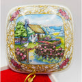 Serenades Star Dust Porcelain Music Box By Heritage House 1993 Cottage & Doves Design Limited Edition