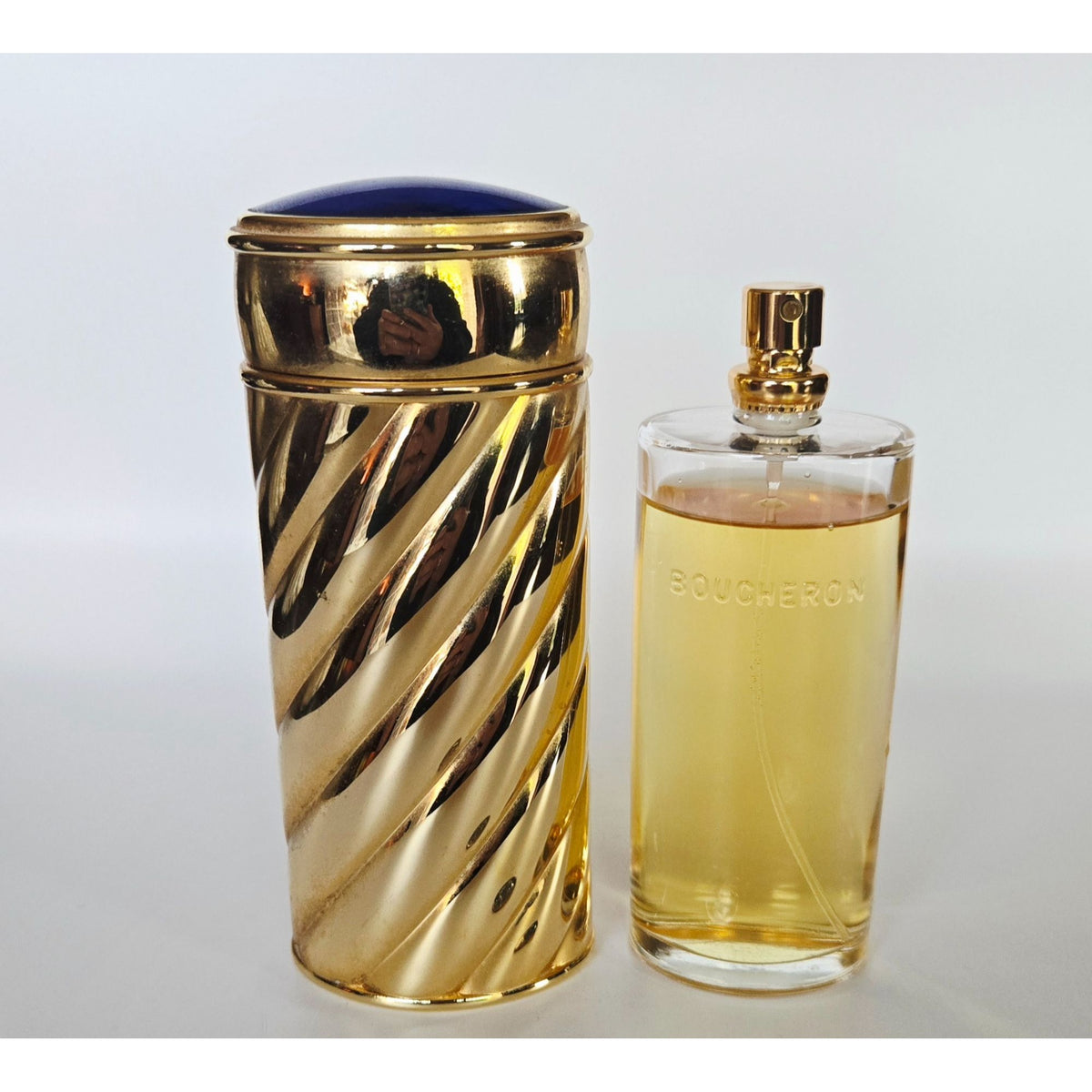 Boucheron Jaipur Eau De Parfum 2.5 Fl Oz 75ml Gold Bottle & Blue Cap Made In France