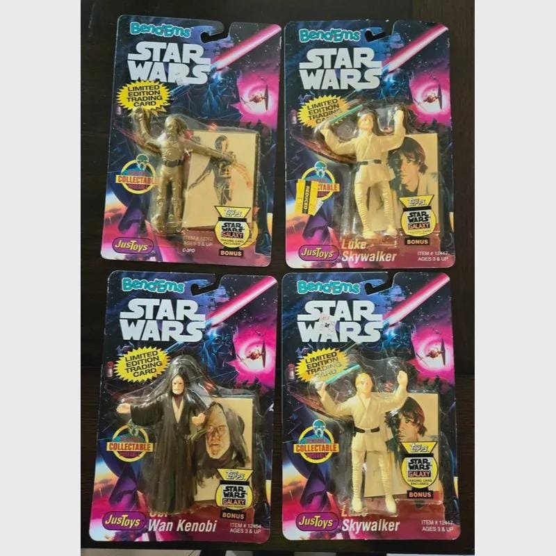 Vintage Star Wars Bendems Justtoys 21 pc set