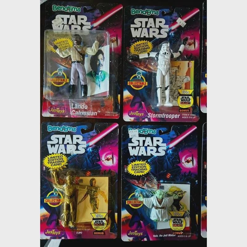 Vintage Star Wars Bendems Justtoys 21 pc set