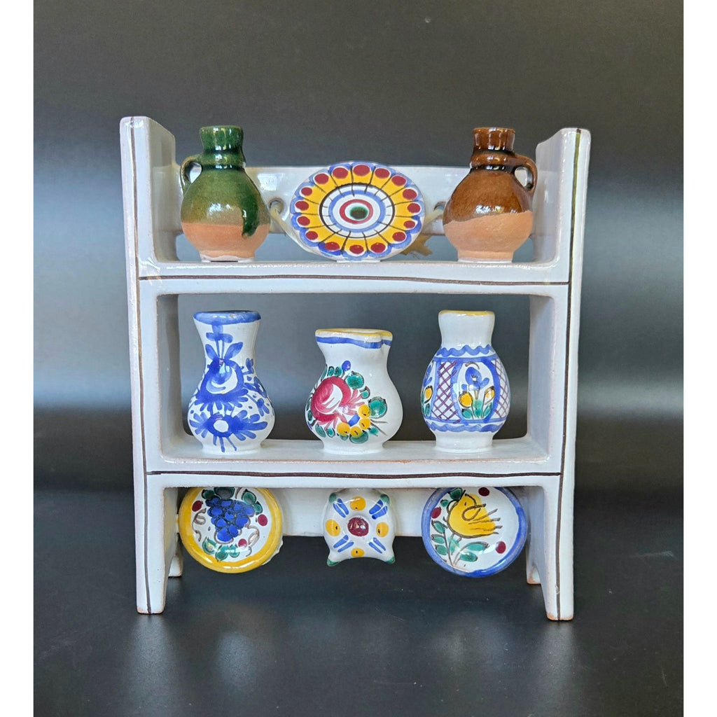 Czech Pottery Miniatures Wall Decor Made In Czechoslovakia, Bohemian Folk Art