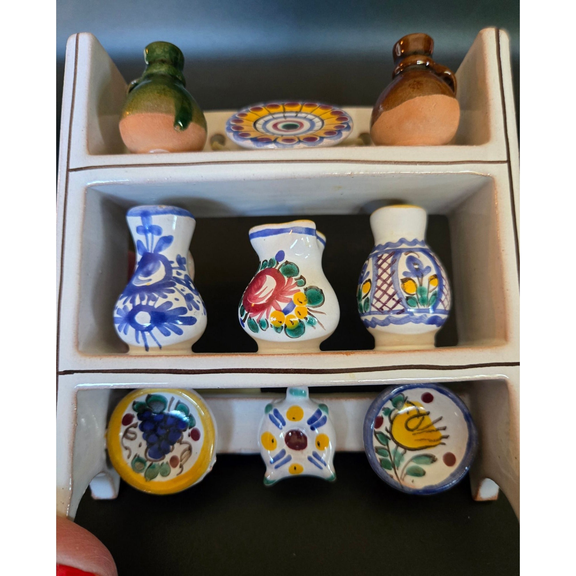 Czech Pottery Miniatures Wall Decor Made In Czechoslovakia, Bohemian Folk Art