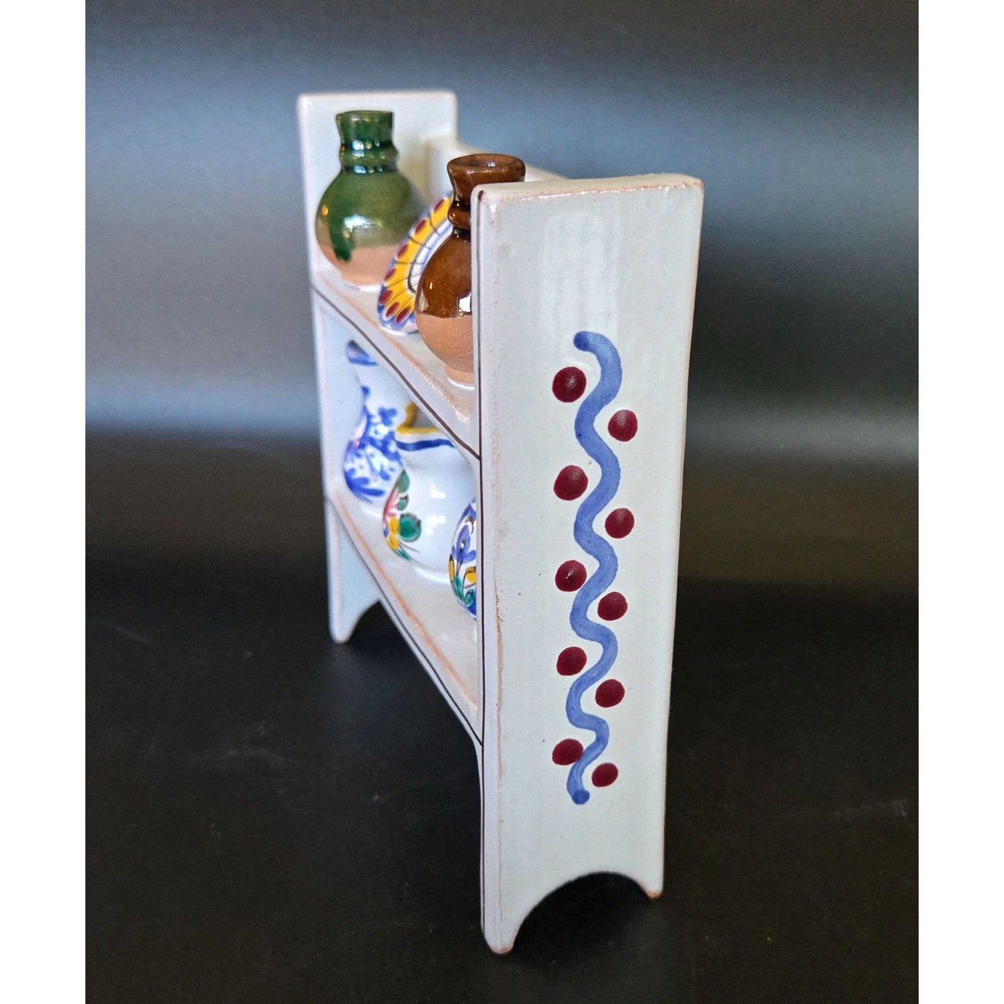 Czech Pottery Miniatures Wall Decor Made In Czechoslovakia, Bohemian Folk Art