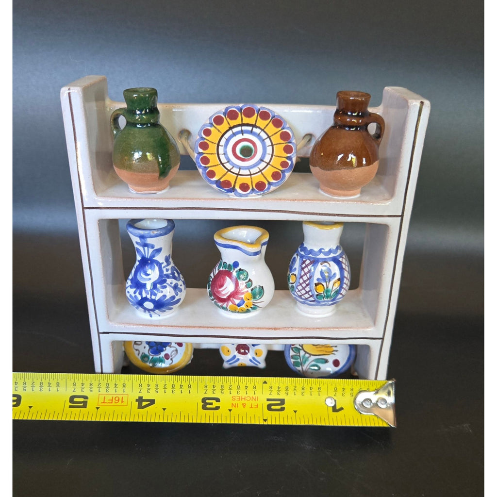 Czech Pottery Miniatures Wall Decor Made In Czechoslovakia, Bohemian Folk Art