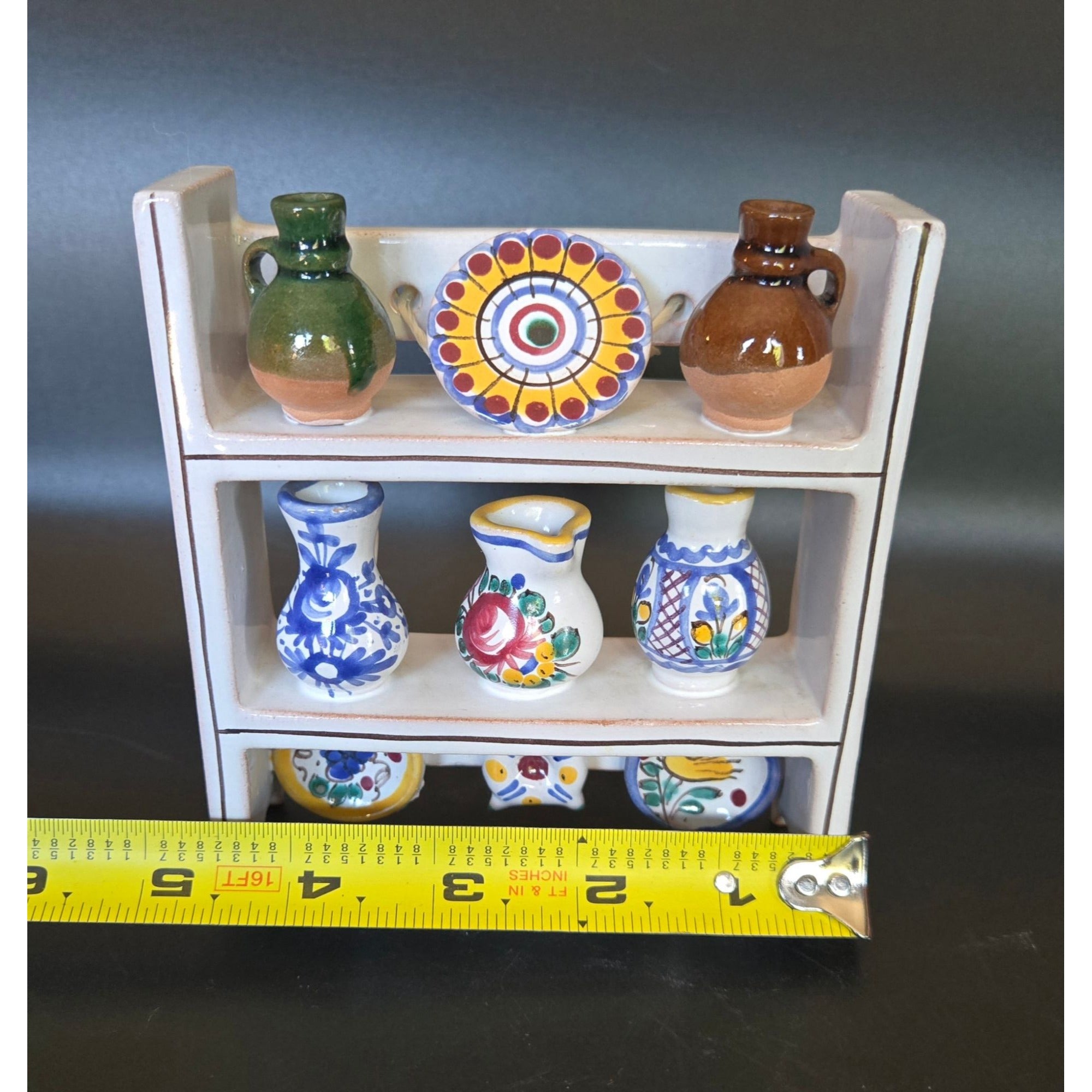 Czech Pottery Miniatures Wall Decor Made In Czechoslovakia, Bohemian Folk Art