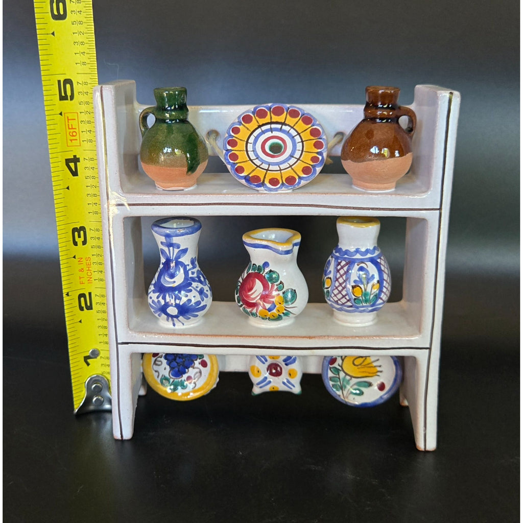 Czech Pottery Miniatures Wall Decor Made In Czechoslovakia, Bohemian Folk Art