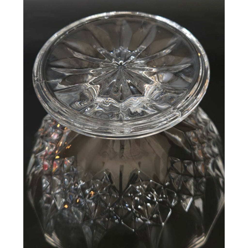 Crystal DArques Sugar Bowl, Candy Dish With Lid Diamond Design