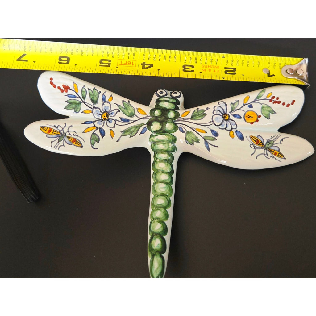 Portugal pottery Dragonfly Wall Art Floral & Insect Motif Home Decor