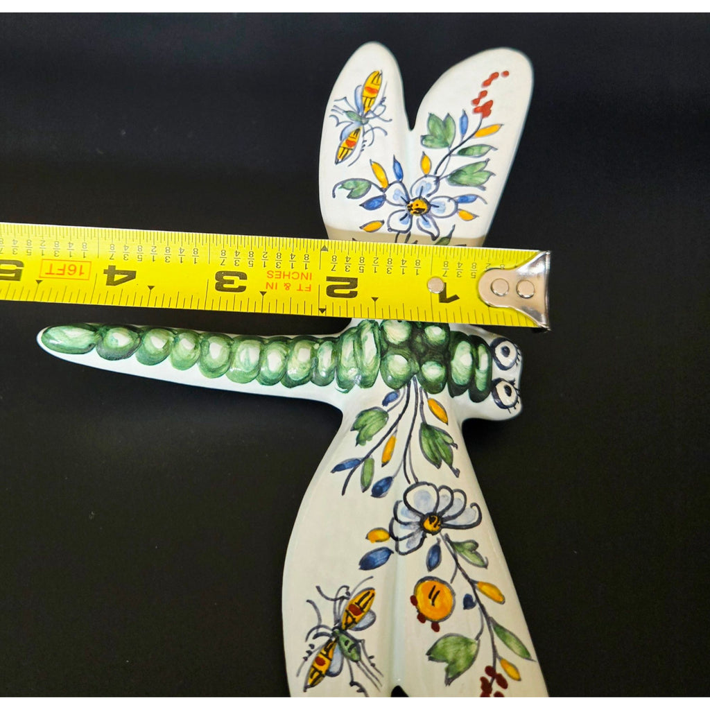 Portugal pottery Dragonfly Wall Art Floral & Insect Motif Home Decor