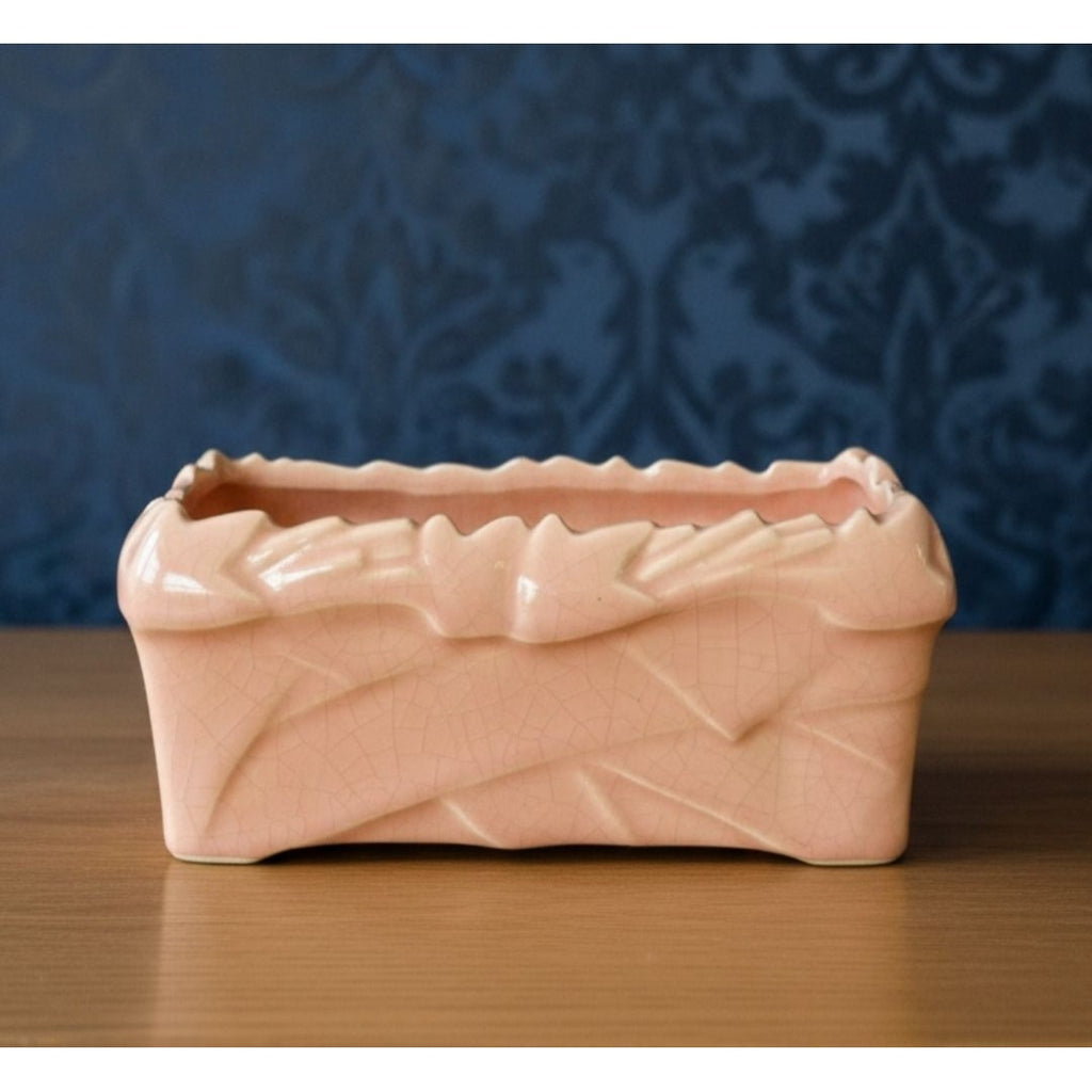 Old McCoy Peachy Pink Rectangle Planter, MCM