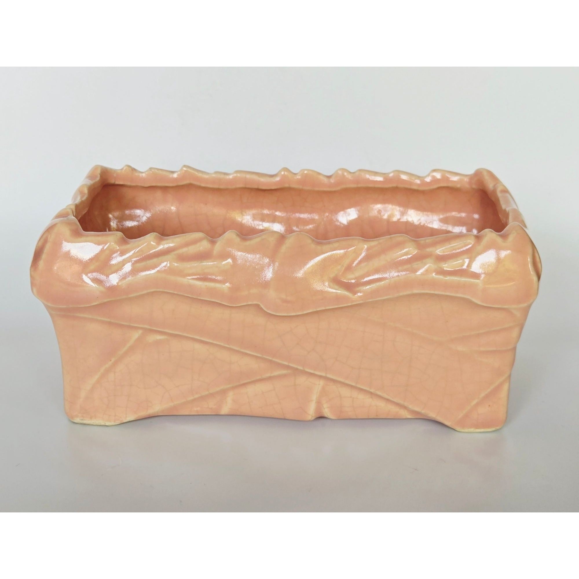 Old McCoy Peachy Pink Rectangle Planter, MCM