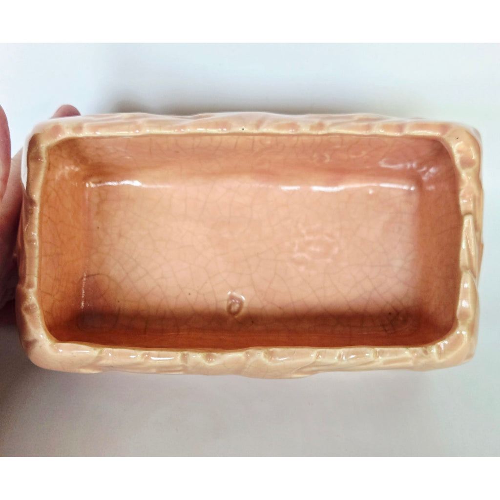 Old McCoy Peachy Pink Rectangle Planter, MCM