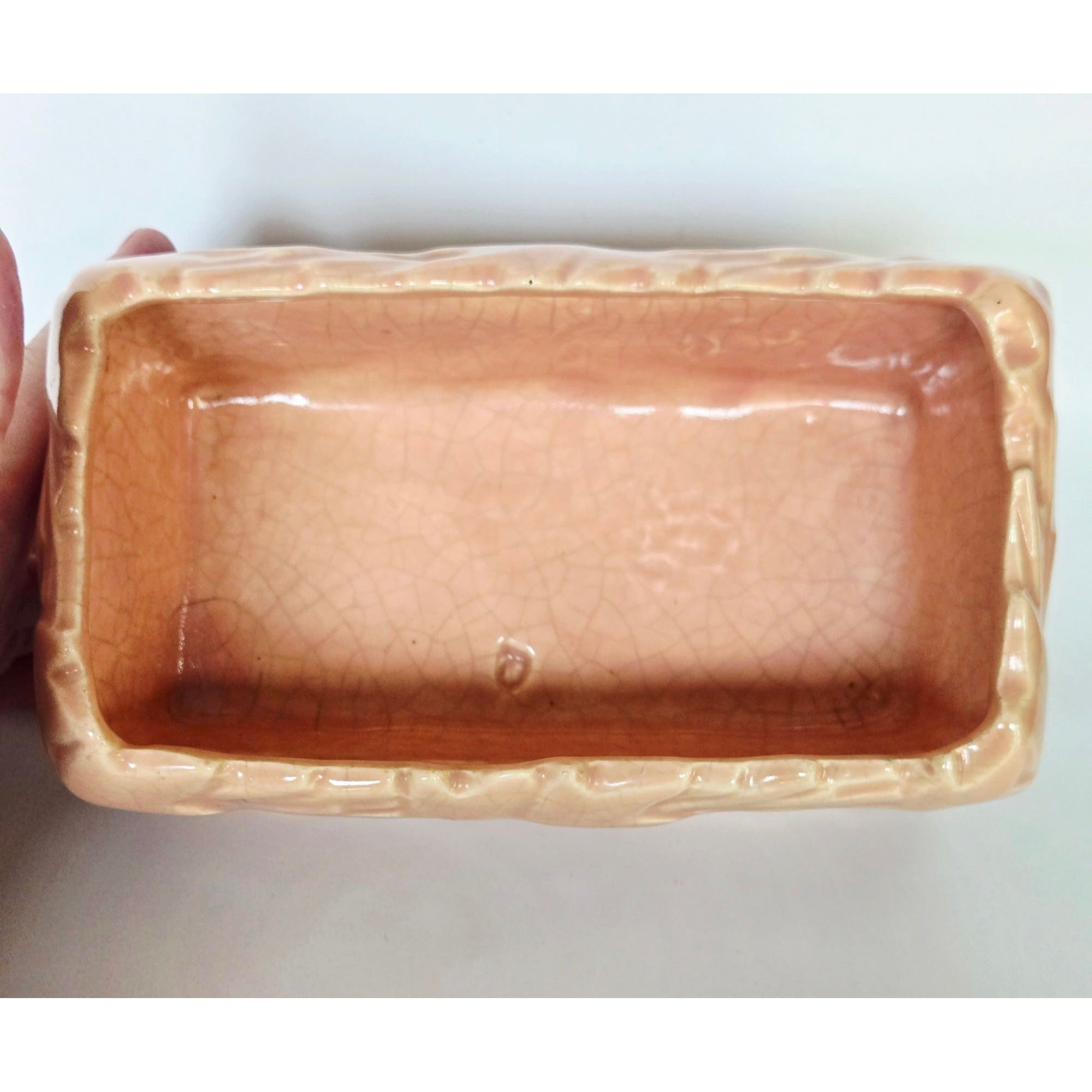 Old McCoy Peachy Pink Rectangle Planter, MCM
