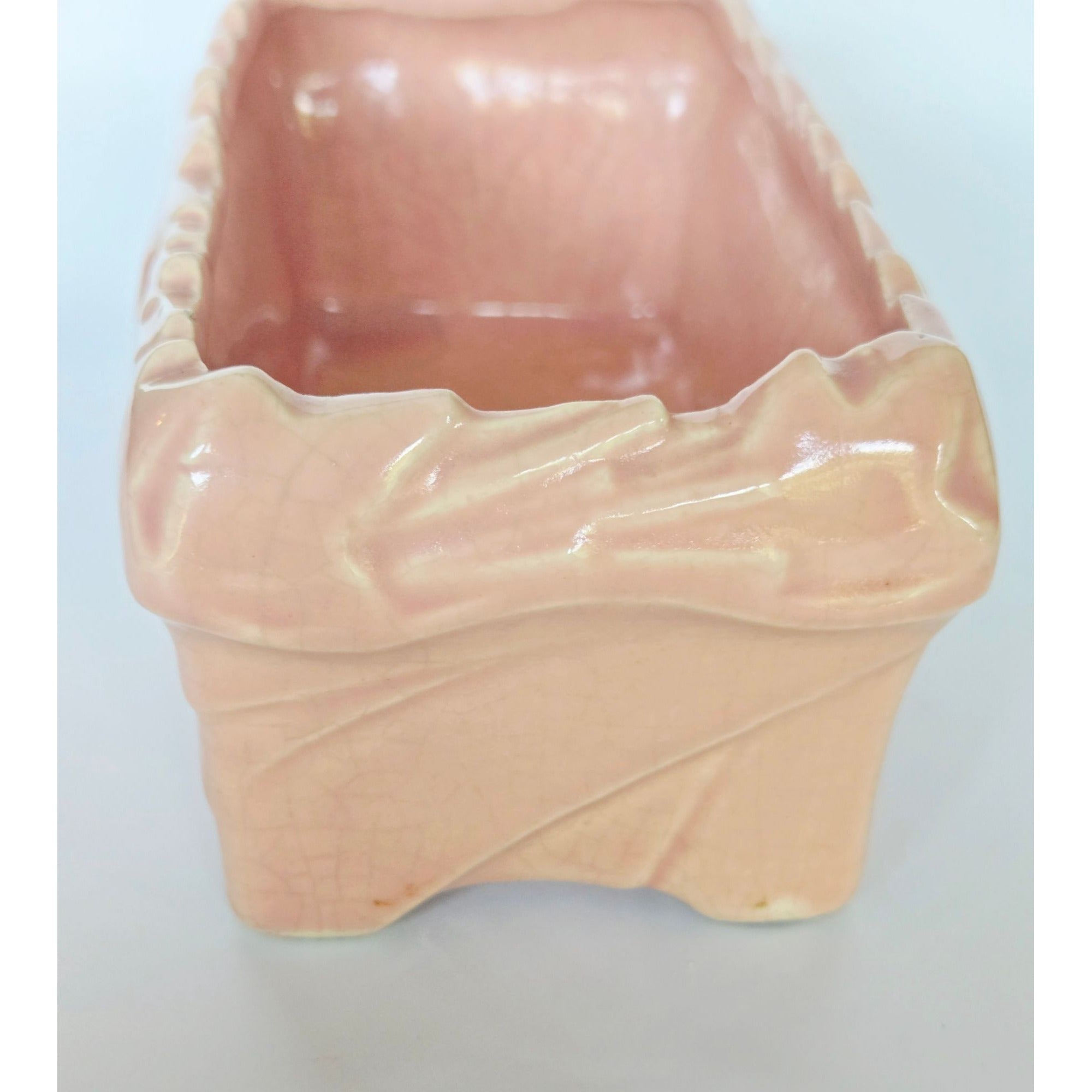 Old McCoy Peachy Pink Rectangle Planter, MCM