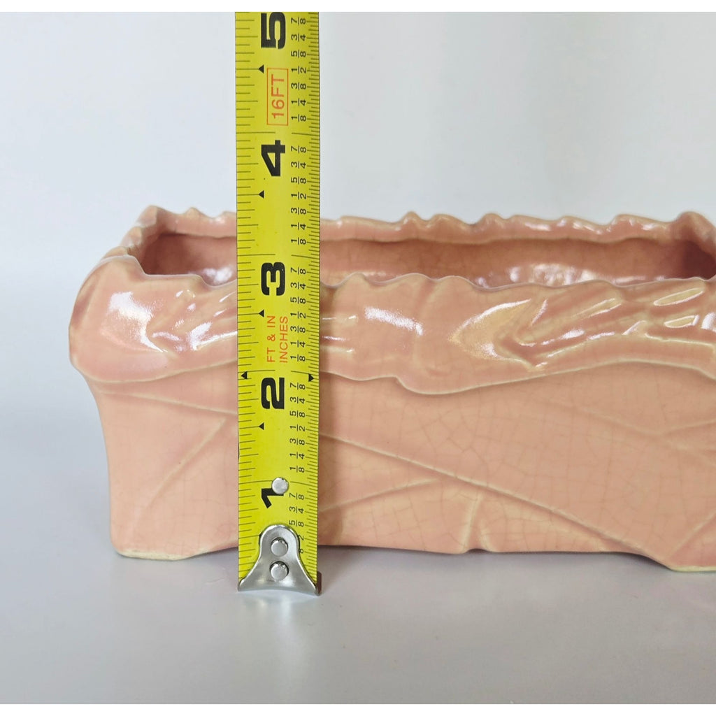Old McCoy Peachy Pink Rectangle Planter, MCM