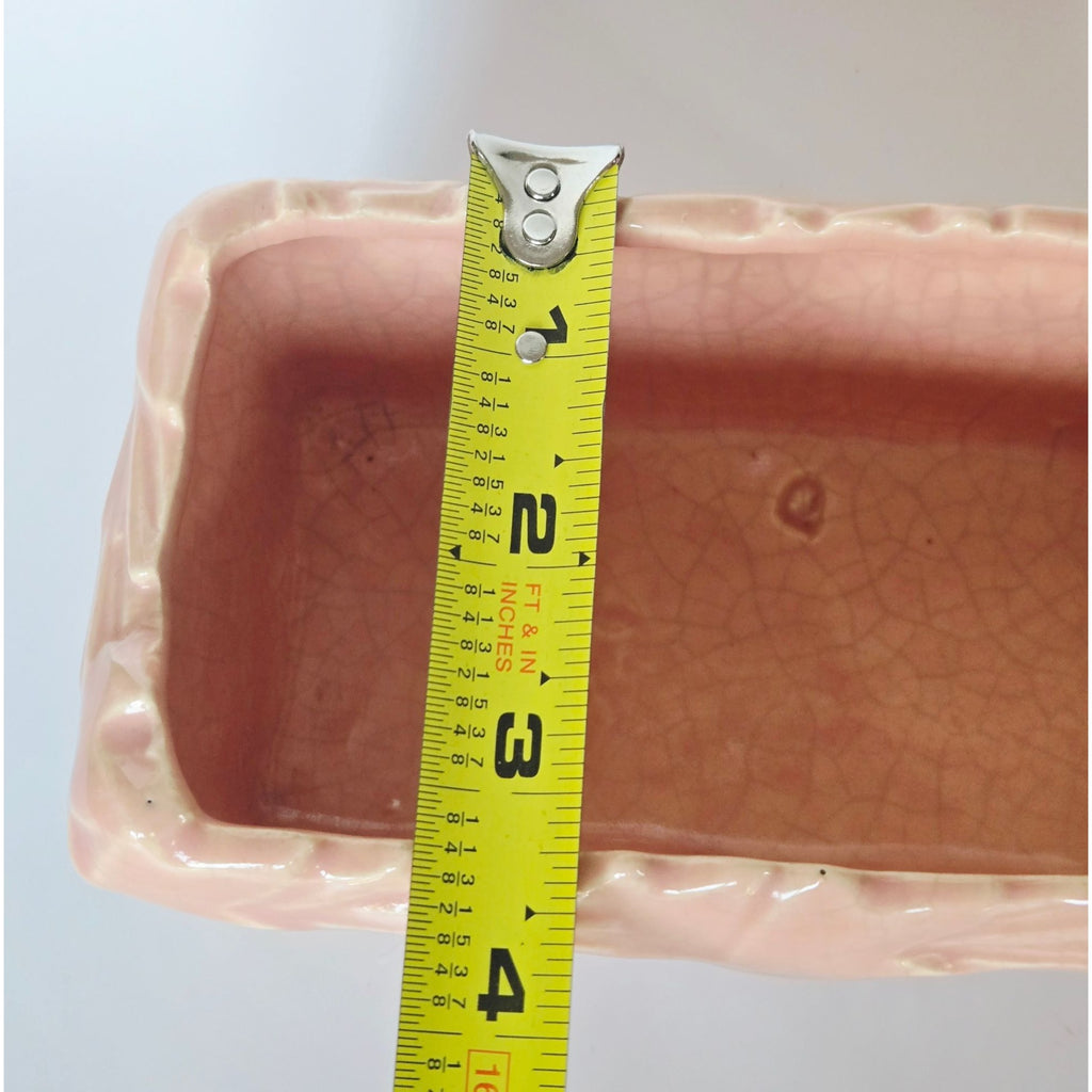 Old McCoy Peachy Pink Rectangle Planter, MCM