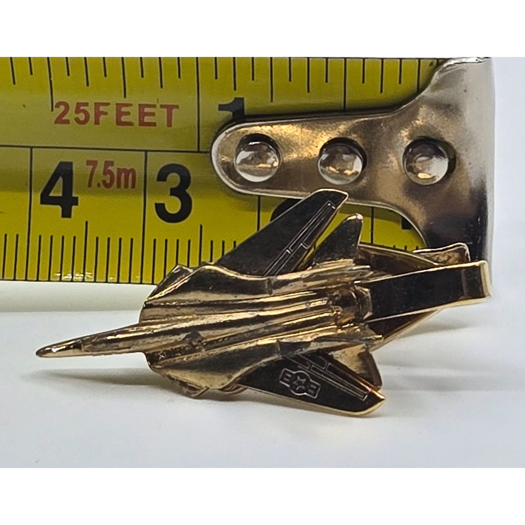 Vintage brass F14 Tomcat Fighter Jet Tie Clip