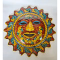 Hand-Painted Mexican Talavera Ceramic Sun Wall Art Decor 14"