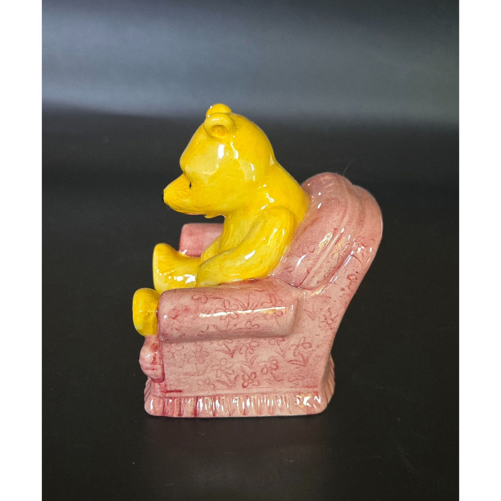Royal Doulton Winnie The Pooh In Armchair Figurine Disney 70th Anniversary Collectible 3 Inches