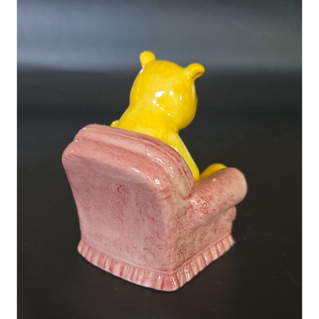 Royal Doulton Winnie The Pooh In Armchair Figurine Disney 70th Anniversary Collectible 3 Inches