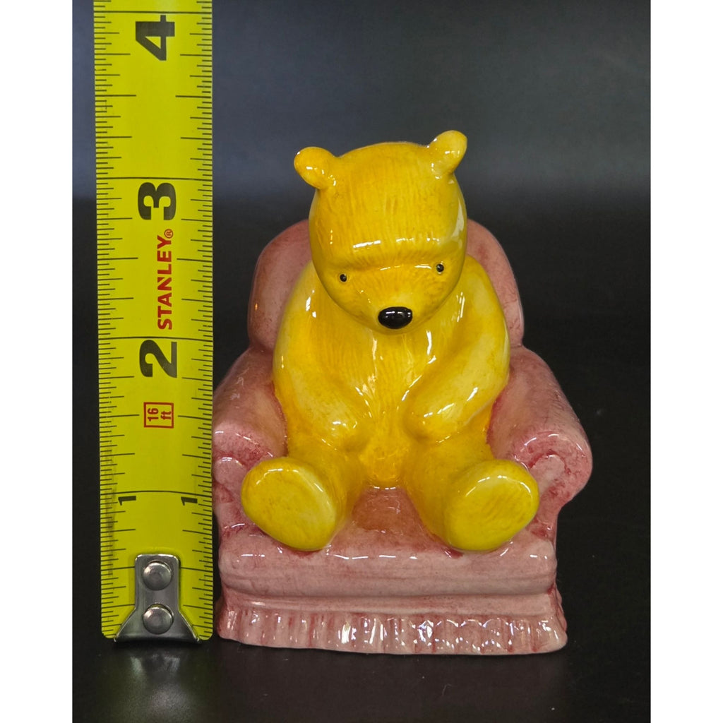 Royal Doulton Winnie The Pooh In Armchair Figurine Disney 70th Anniversary Collectible 3 Inches