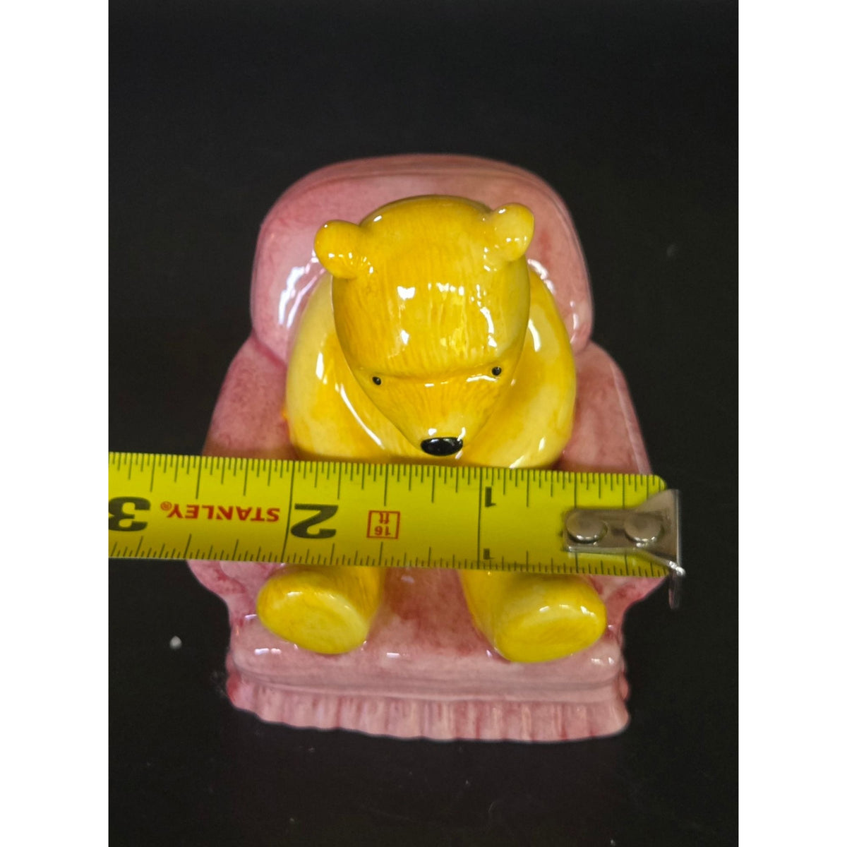 Royal Doulton Winnie The Pooh In Armchair Figurine Disney 70th Anniversary Collectible 3 Inches