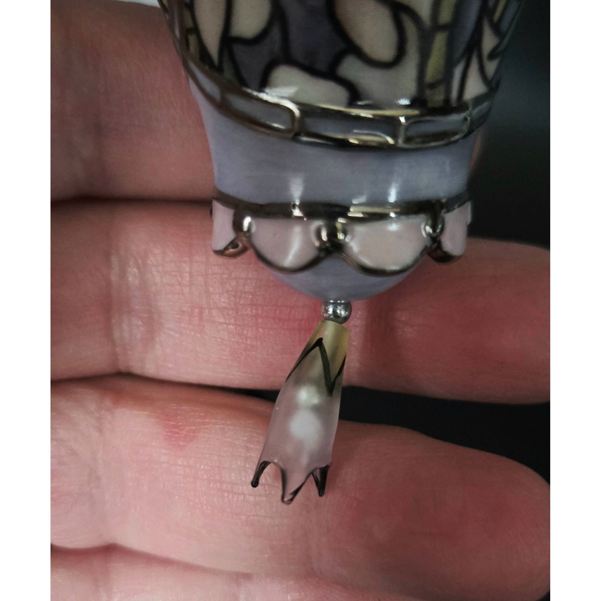 Bradford Exchange Louis Tiffany Porcelain, Dragonfly Stained Glass Inspired Ornament