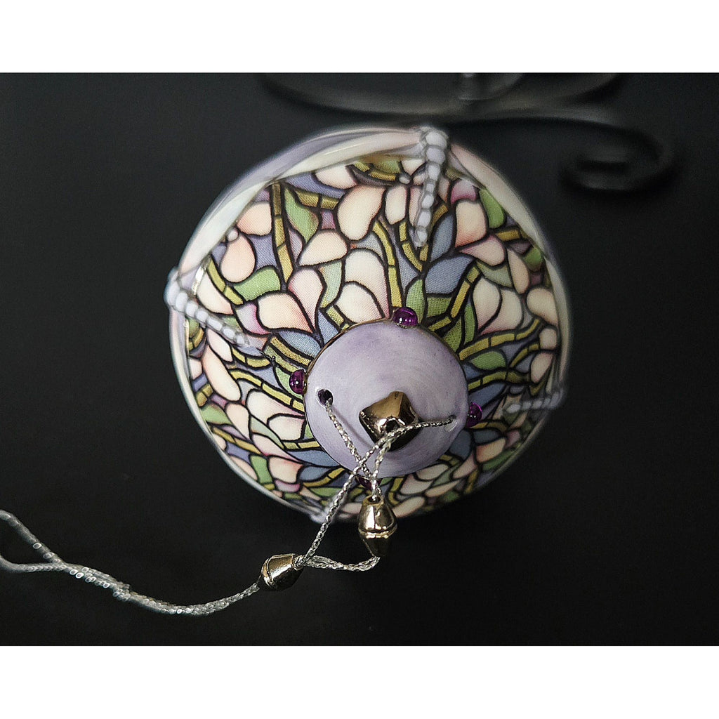 Bradford Exchange Louis Tiffany Porcelain, Dragonfly Stained Glass Inspired Ornament