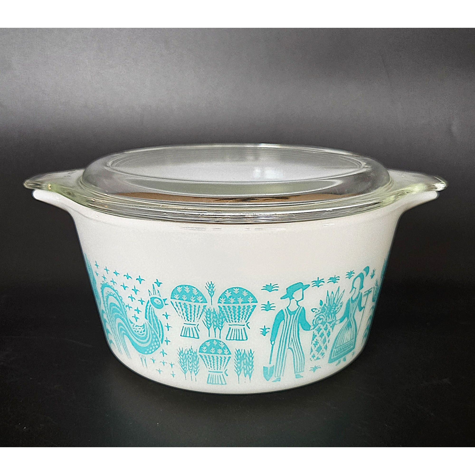 Vintage Pyrex Amish Butterprint 1 Quart #473 Casserole Dish w/Lid