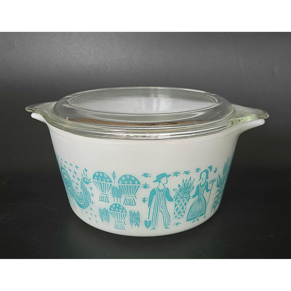 Vintage Pyrex Amish Butterprint 1 Quart #473 Casserole Dish w/Lid