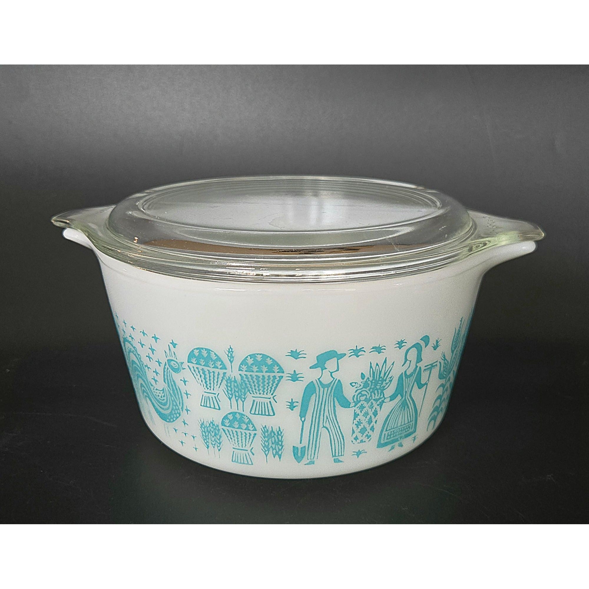 Vintage Pyrex Amish Butterprint 1 Quart #473 Casserole Dish w/Lid