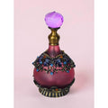 Vintage Ornate Purple Glass Ormolu Perfume Bottle With Crystal Stopper