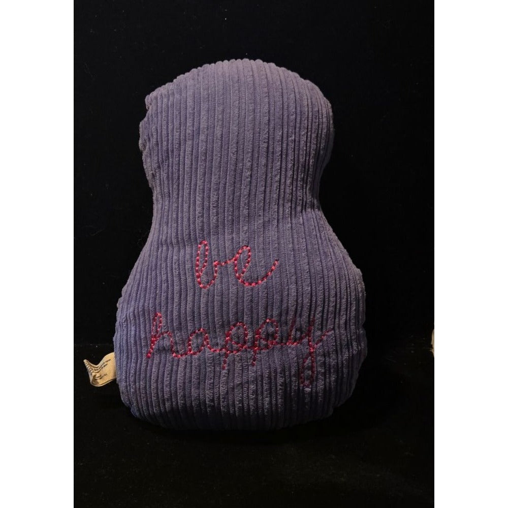 Natural Life Be Happy Plush Nesting Doll Pillow Floral & Corduroy Details