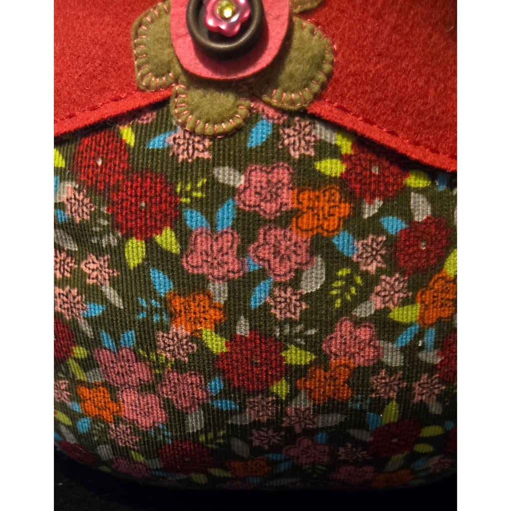 Natural Life Be Happy Plush Nesting Doll Pillow Floral & Corduroy Details