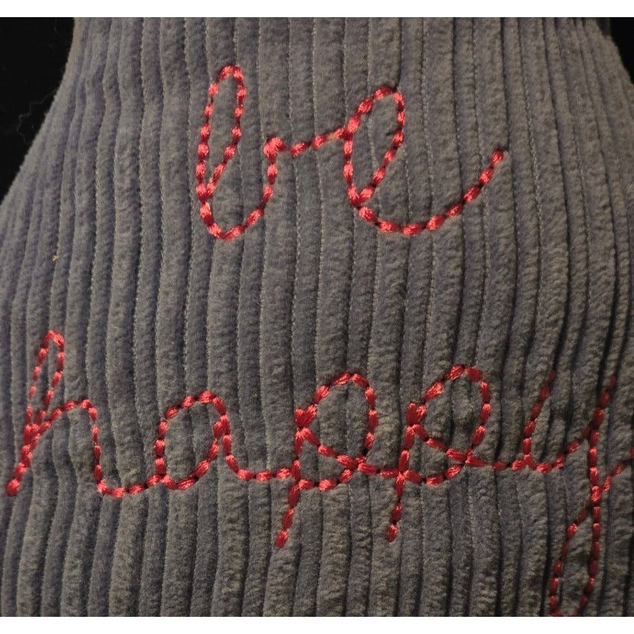 Natural Life Be Happy Plush Nesting Doll Pillow Floral & Corduroy Details