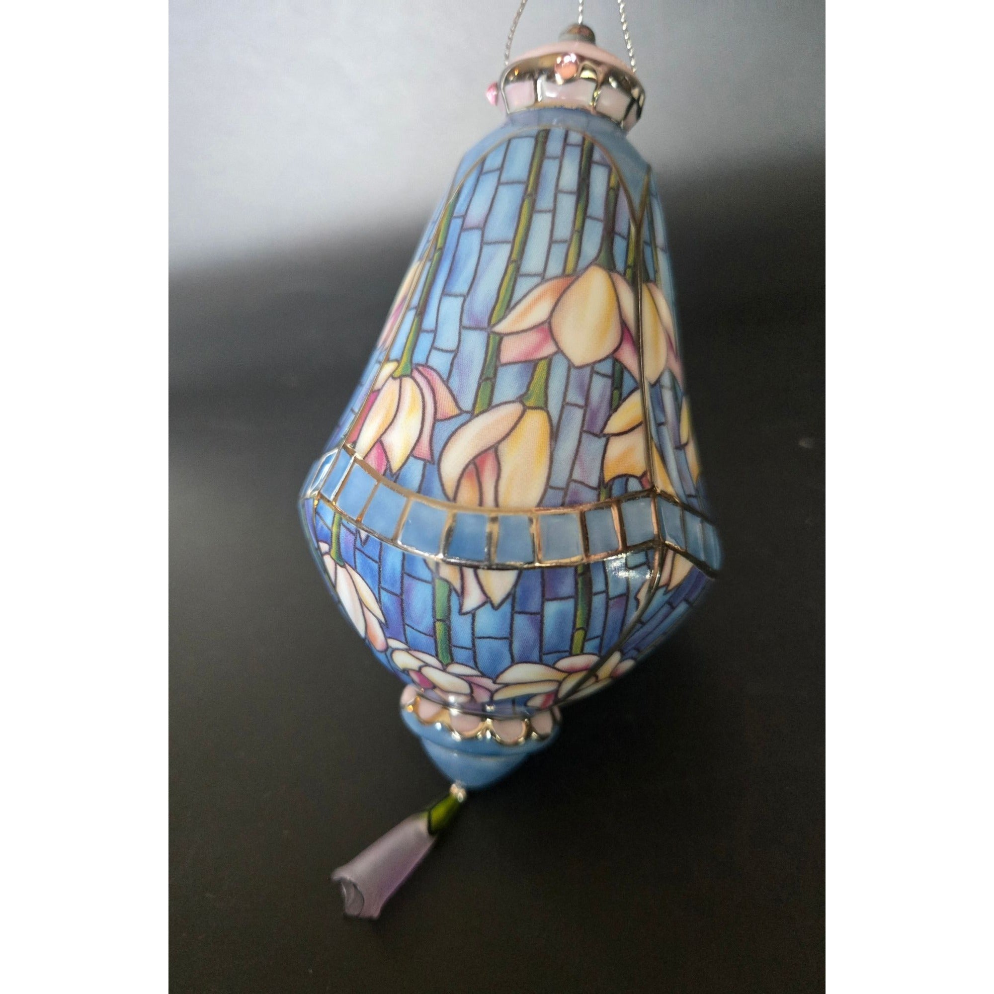 Bradford Exchange The Era of Louis Tiffany Heirloom Porcelain Ornament - VGC, no box
