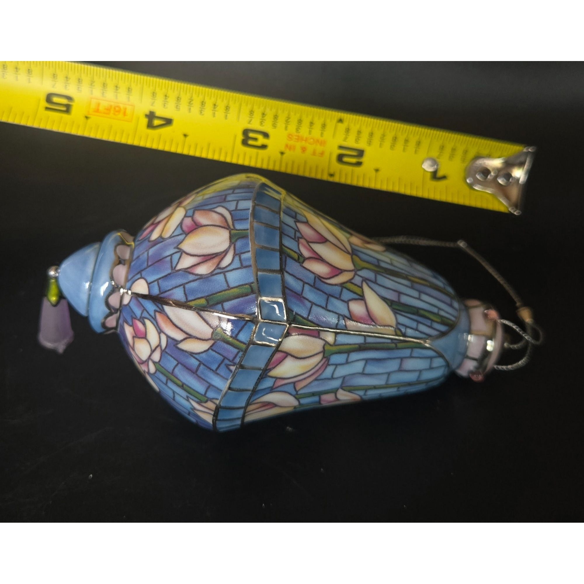 Bradford Exchange The Era of Louis Tiffany Heirloom Porcelain Ornament - VGC, no box