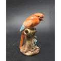 Vintage Hand-Painted Ceramic Parrot Vase 3-hole Made In Czechoslovakia