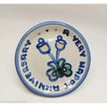 M.A. Hadley Pottery Plate Butter Pat Anniversary Hand-Painted, USA
