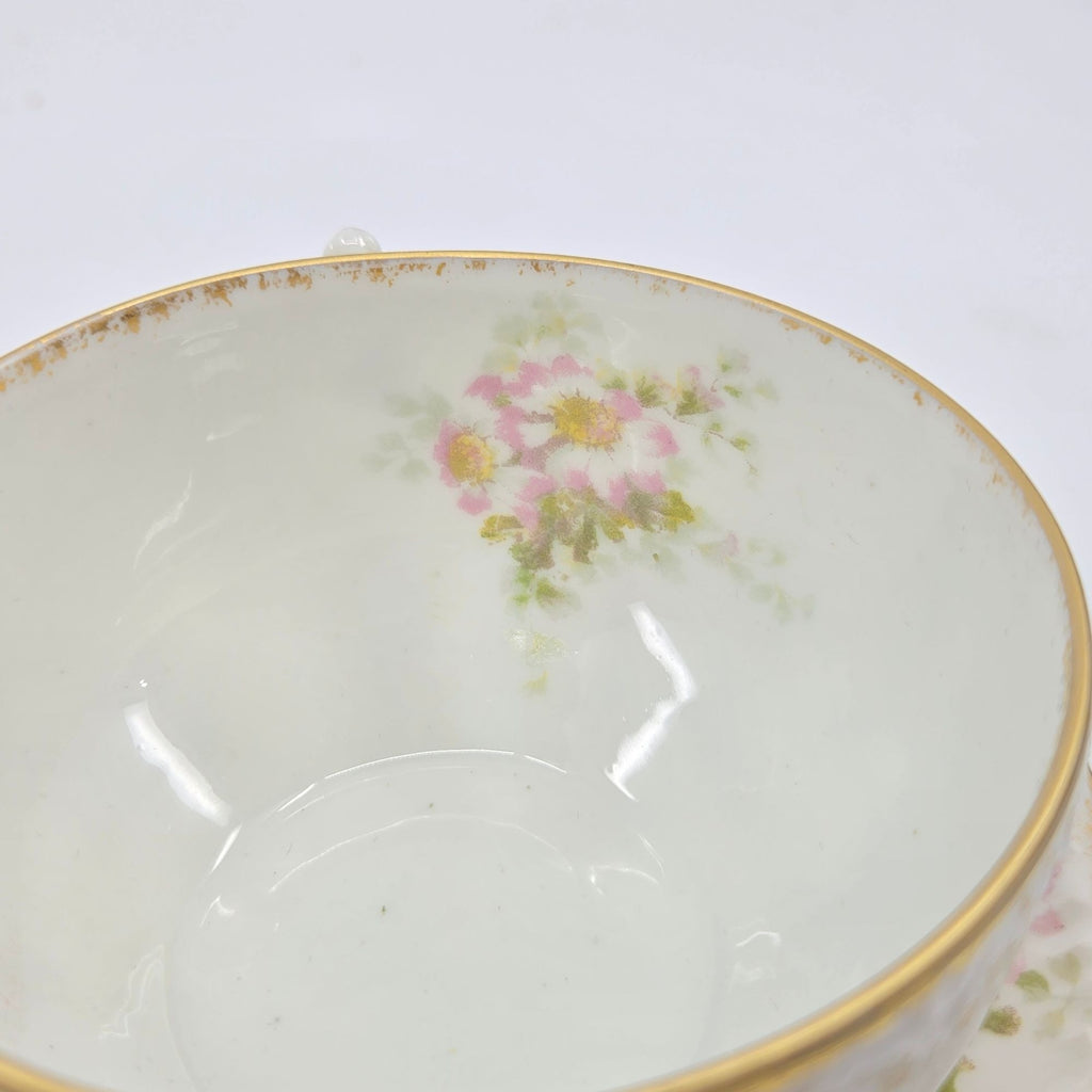 Haviland Limoges Pink Floral Porcelain Teacup