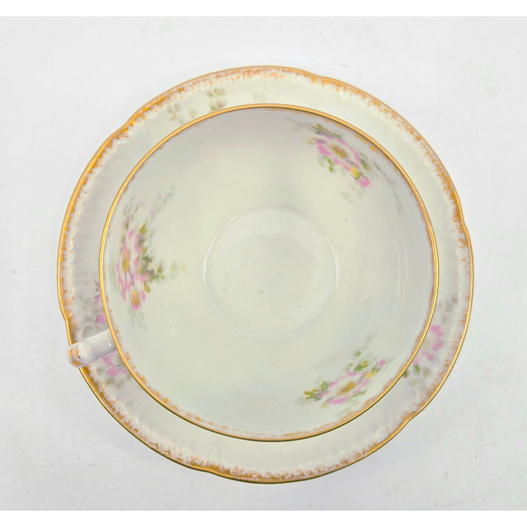 Haviland Limoges Pink Floral Porcelain Teacup