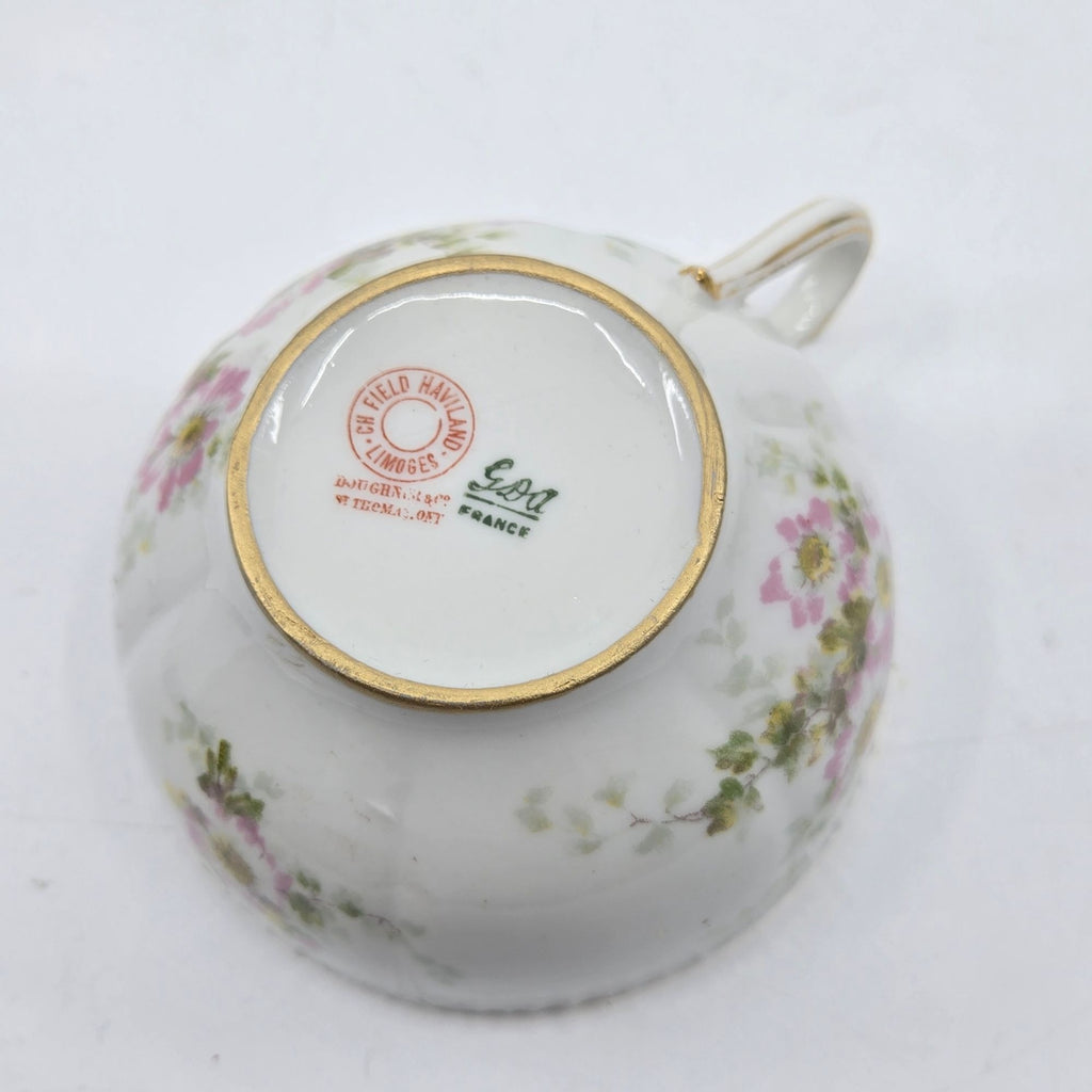 Haviland Limoges Pink Floral Porcelain Teacup