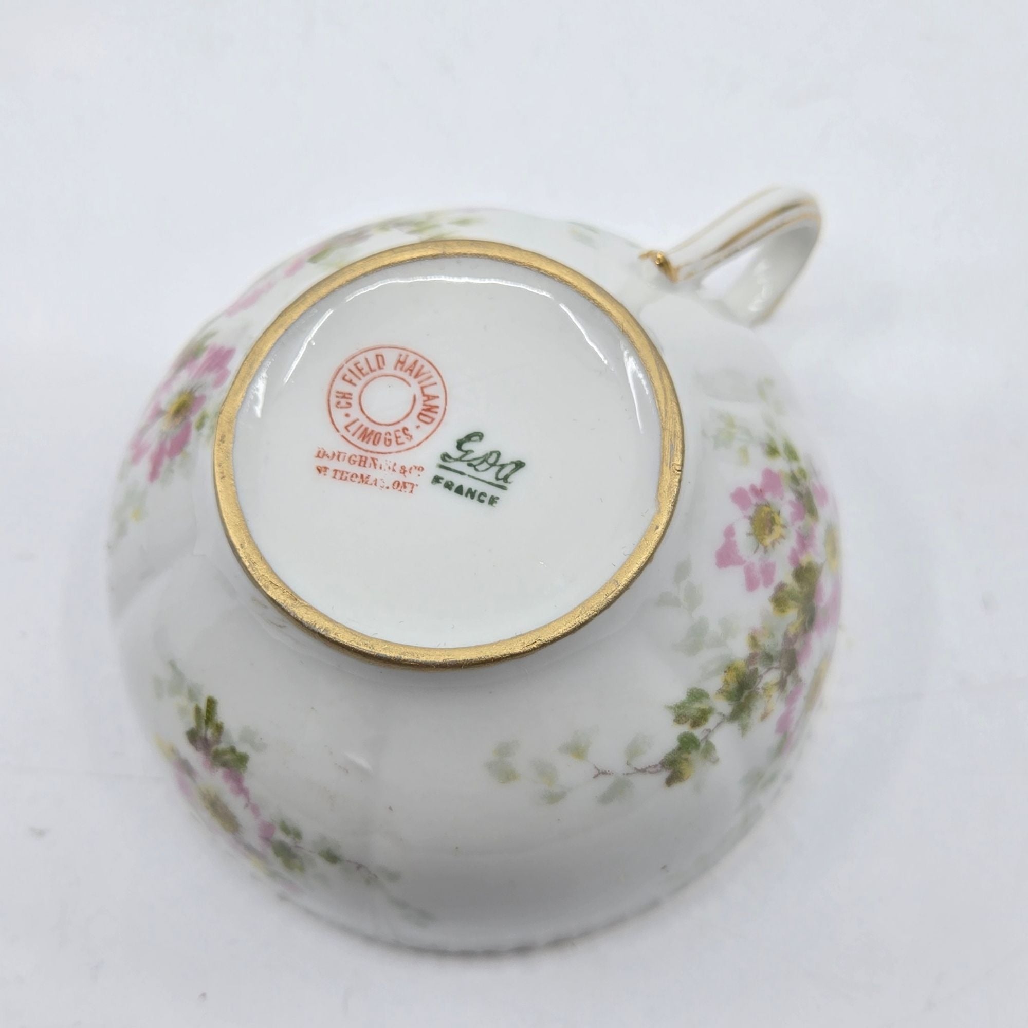Haviland Limoges Pink Floral Porcelain Teacup