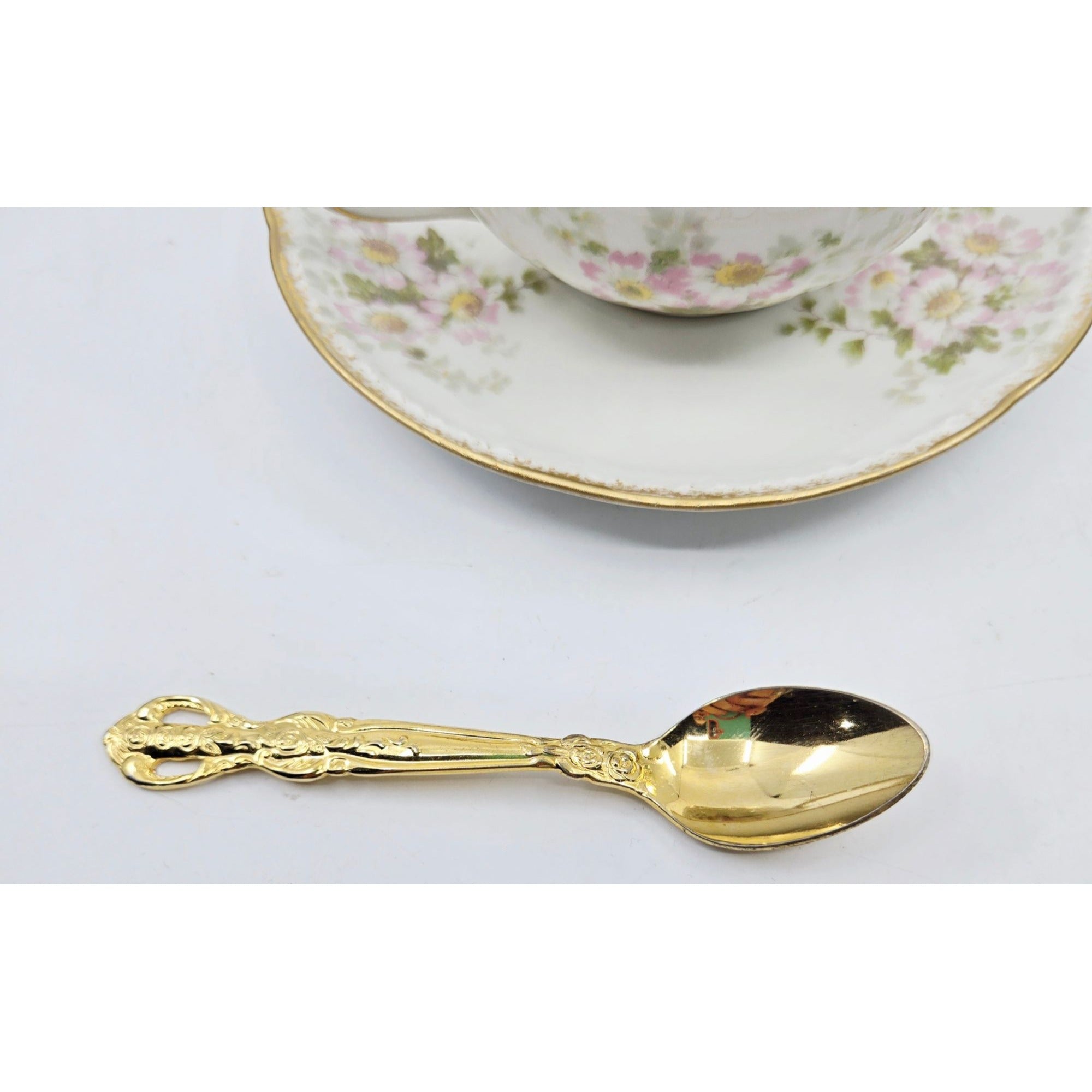 Haviland Limoges Pink Floral Porcelain Teacup