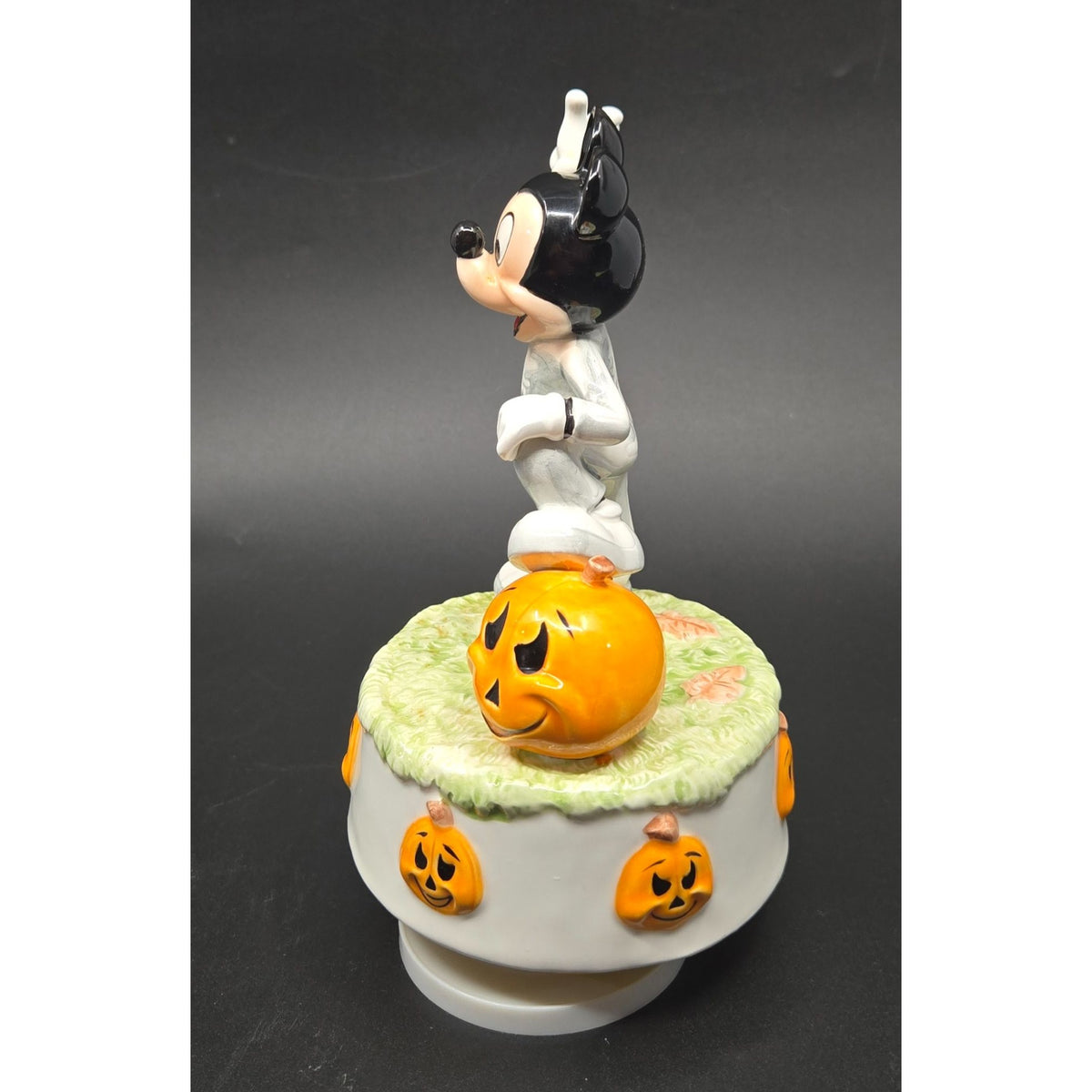 Disney Mickey Mouse Halloween Skeleton Rotating Music Box, Schmid for Disney
