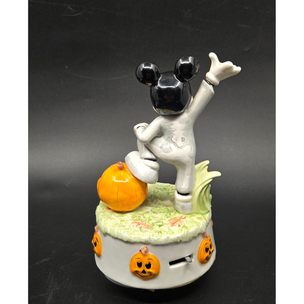 Disney Mickey Mouse Halloween Skeleton Rotating Music Box, Schmid for Disney