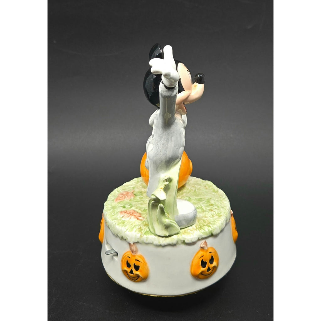 Disney Mickey Mouse Halloween Skeleton Rotating Music Box, Schmid for Disney