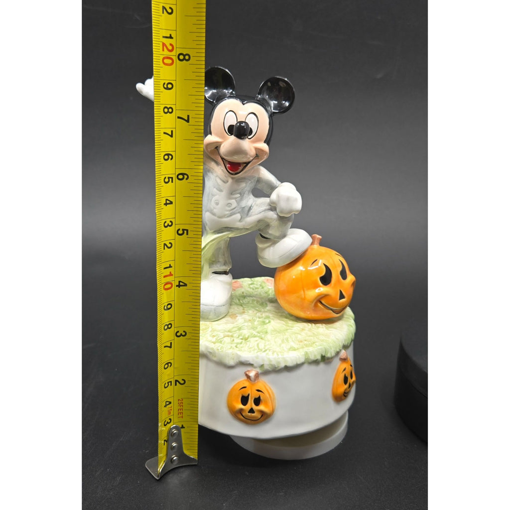 Disney Mickey Mouse Halloween Skeleton Rotating Music Box, Schmid for Disney
